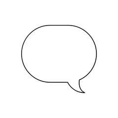 Speech bubble icon in line style