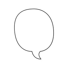 Chat bubble icon in line style