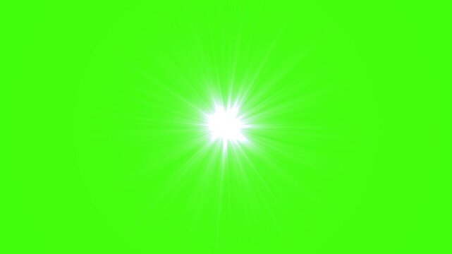 Rotating White Glow with Green Screen Optical Flare