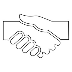 Greeting icon in line style