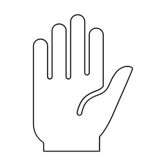 Hand icon in line style