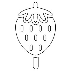 Fruit ice cream icon in line style