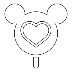 Ice cream icon in line style