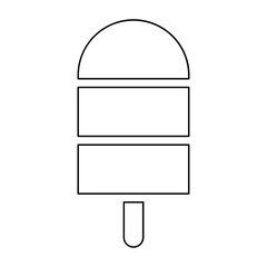 Ice cream icon in line style