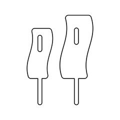 Korean food icon in line style