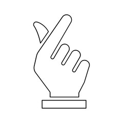 Mini heart icon in line style