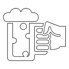 Beer icon in line style