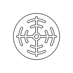 Military target icon in line style