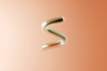 Blurry Futuristic 3D Shape with Textured Surface and Abstract Motion