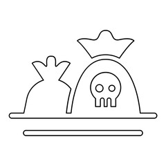 Water pollution icon in line style