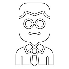 Teacher icon in line style