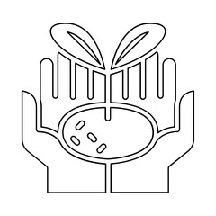 Plant icon in line style