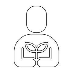 Environmentalist icon in line style