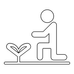 Conservation icon in line style