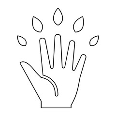 Eco friendly icon in line style