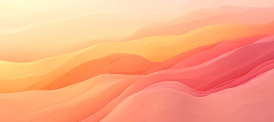 Abstract Wave Background, Pastel Colors, Minimalist Gradient Texture, Soft Orange Pattern Design