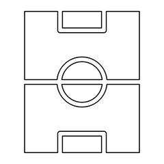 Soccer field icon in line style
