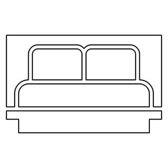 Bedroom icon in line style