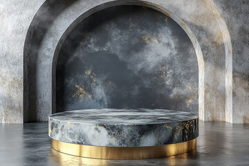 stone podium product mock up