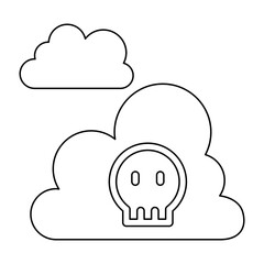 Air pollution icon in line style
