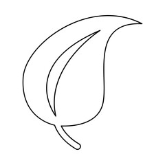 Leaf icon in line style