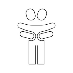 Embrace icon in line style