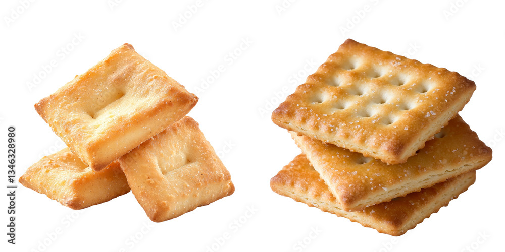 Aufkleber On a transparent background, a cracker is shown in isolation, a creation of Generative Ai