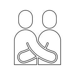 Lover icon in line style