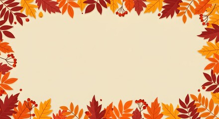 autumn leaves frame