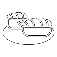 sushi icon in line style