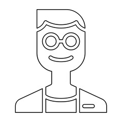 medical technologist icon in line style