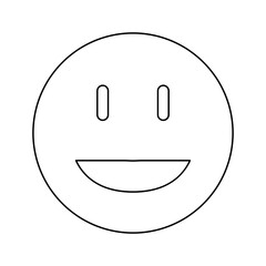 Happy icon in line style