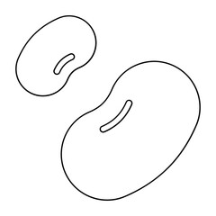 Bean icon in line style