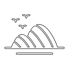 Singapore flower dome icon in line style