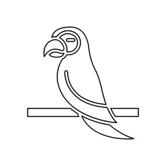 Parrot icon in line style