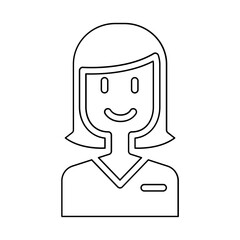Businesswoman icon in line style