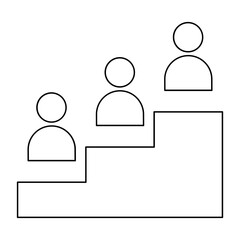 Human resource management icon in line style