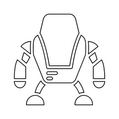 Robot icon in line style