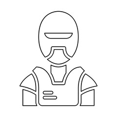 Robot icon in line style