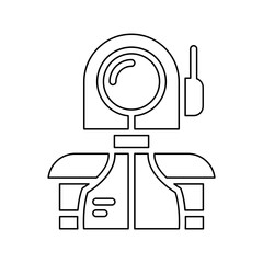 Robot icon in line style