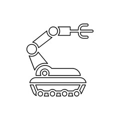 Robot icon in line style