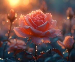 Emotion and Serenity: Flower at Twilight
