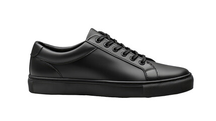 Classic black casual shoes, isolated on white