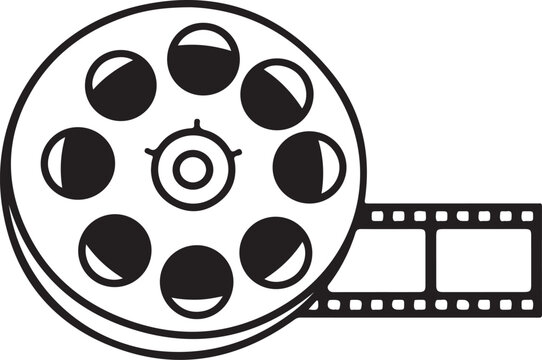 recommend clip art: film reel icon or logo isolated sign symbol vector illustration
