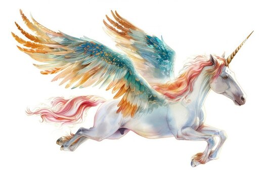 Jumping pegasus archangel antelope wildlife. - Powered by Adobe