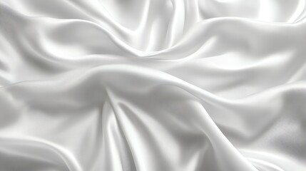 Obraz premium Serene Draped Silk: An Elegant Study in White