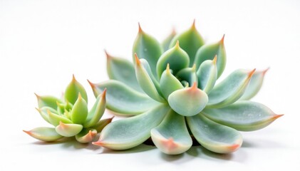 Fototapeta premium Single isolated succulent on white background, nature, single, plants