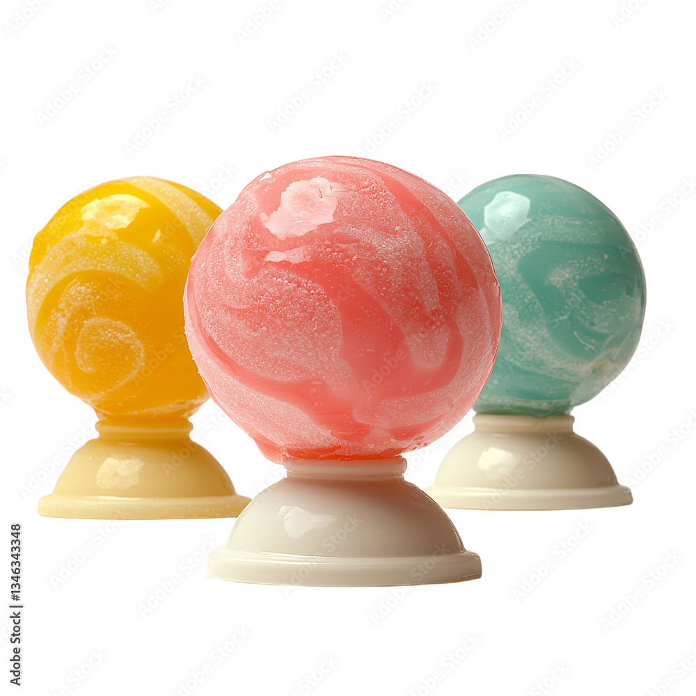 Poster A colourful lollipop is depicted in isolation on a transparent background, created using Generative Ai