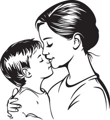 Mom and Child Coloring Pages