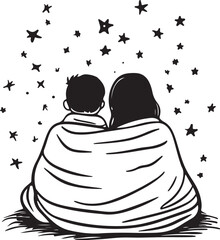 Mom and Child Coloring Pages
